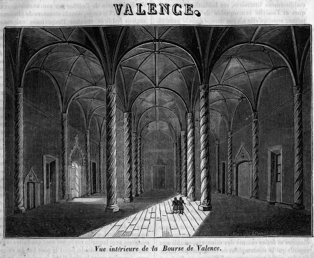 Valencian pörssin sisäkuva 1800-luvulla. tekijältä Unknown artist