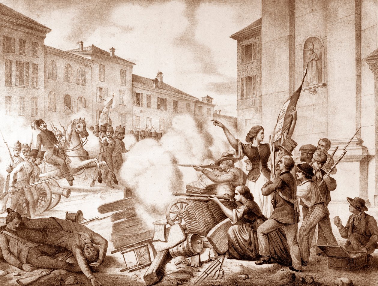 Italian Unite (Risorgimento (1848-1870): Brescian Ten Days -jakso, 23. maaliskuuta - 1. huhtikuuta tekijältä Unknown artist