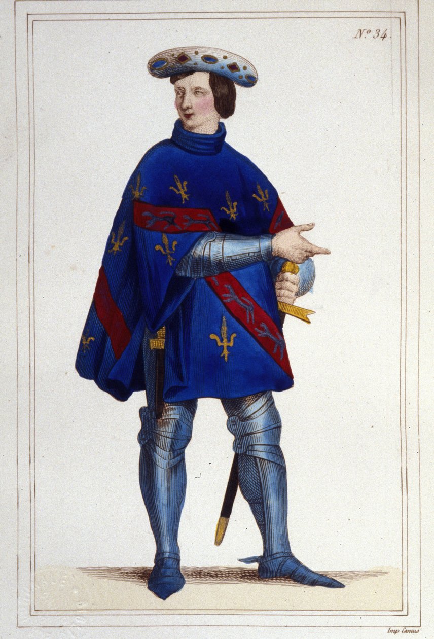 Jacques de Bourbon, La Marchen kreivi, Ranskan konstaapeli vuonna 1354 (? -1361). tekijältä Unknown artist