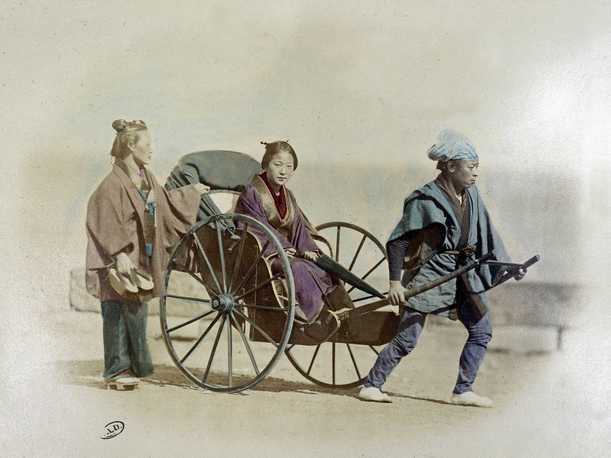 Japanilainen riksa, noin 1900 tekijältä Unknown artist