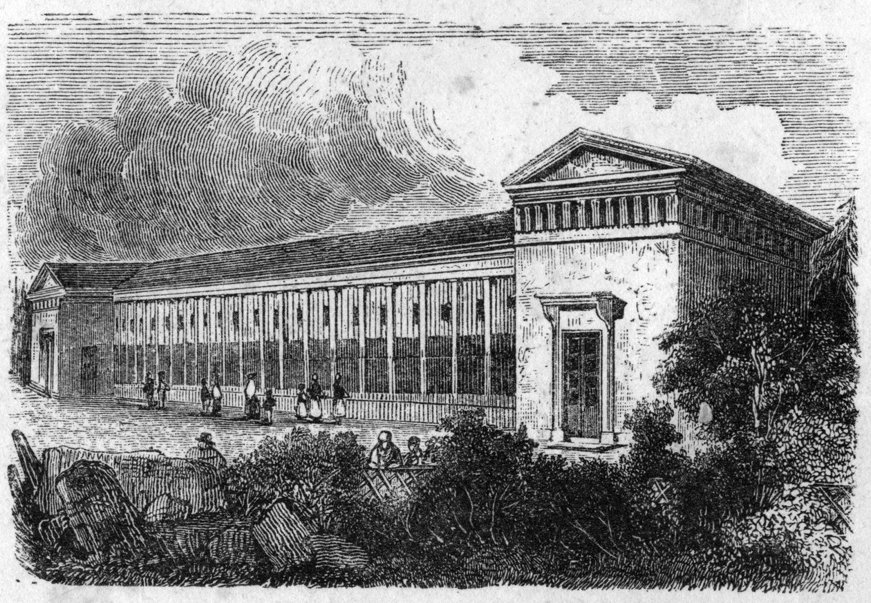 Jardin des Plantes Pariisissa vuonna 1861: petoeläinten majatalo. tekijältä Unknown artist