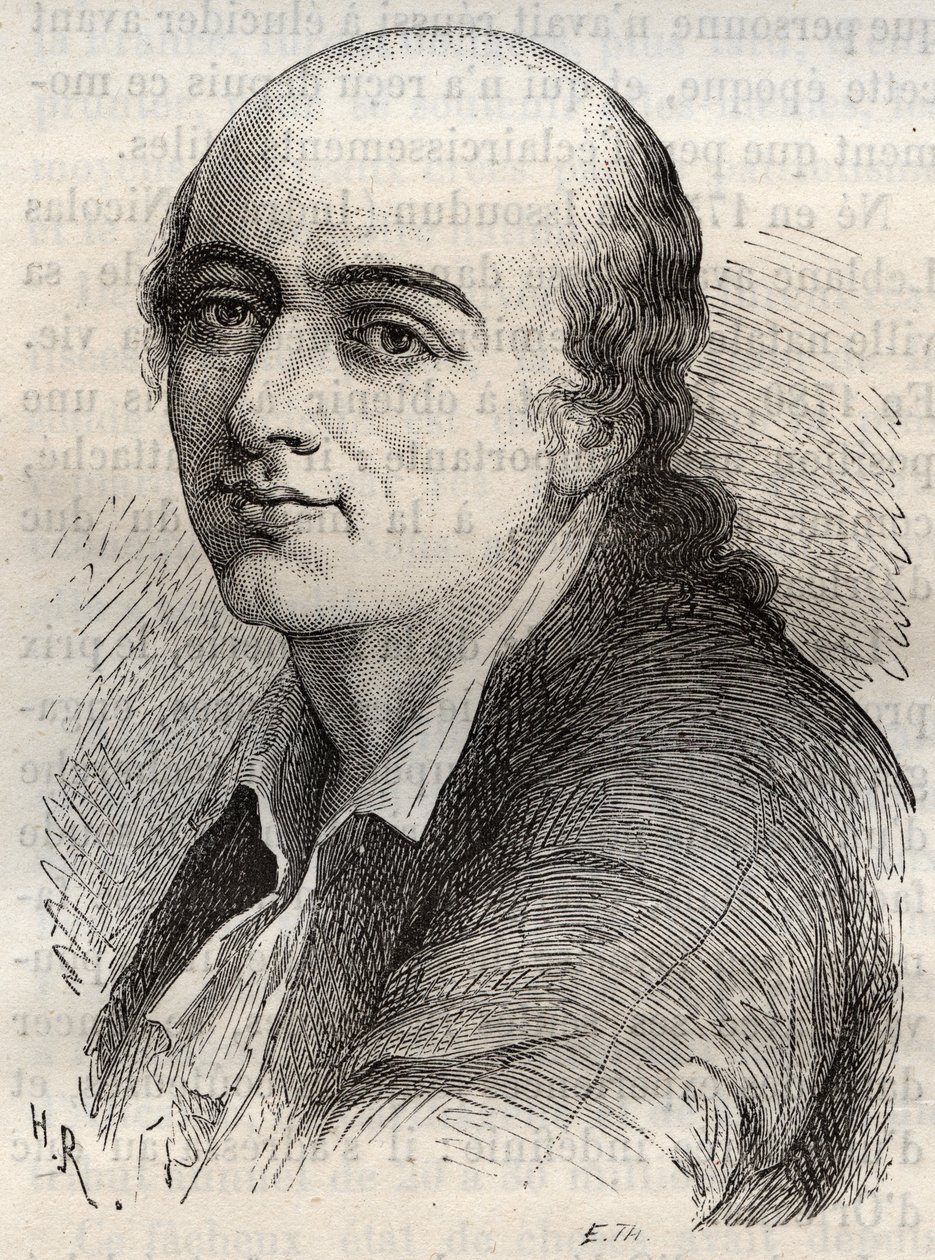 Jean-Claude Delametherie (Jean Claude la metherie) (1743-1817) ranskalainen luonnontieteilijä, mineralogi ja paleontologi. tekijältä Unknown artist