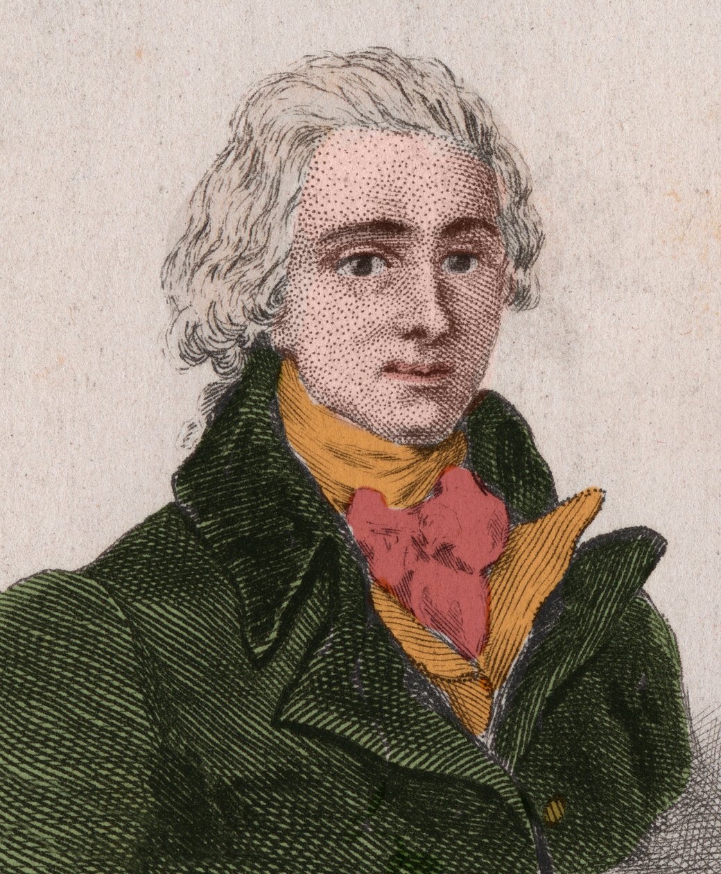 Jean-Pierre-Claris (Jean Pierre Claris) de Florian (1755-1794), näytelmäkirjailija, kirjailija, runoilija, ranskalainen fabulisti (1755-1794). Kaiverrus vuodelta 1876. tekijältä Unknown artist