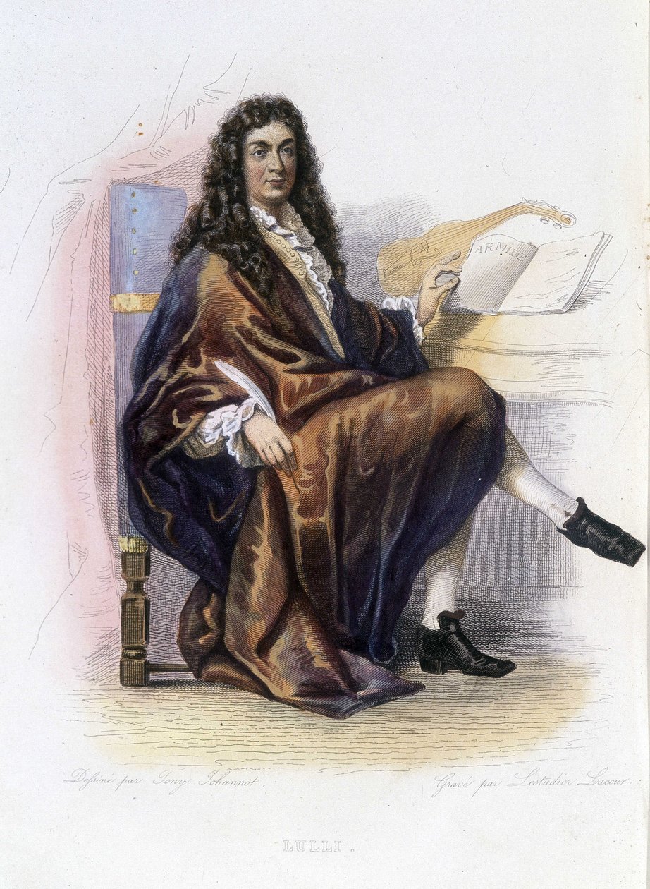 Jean Baptiste Lully (1632-1687) - elokuvassa "" Le Plutarque francais "", toim. Mennechet tekijältä Unknown artist