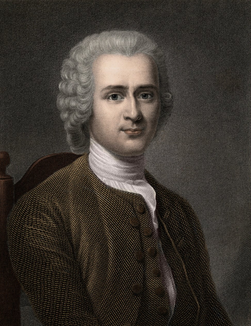 Jean Jacques Rousseau 1712-1778 - kaiverrus - 1800-luku tekijältä Unknown artist