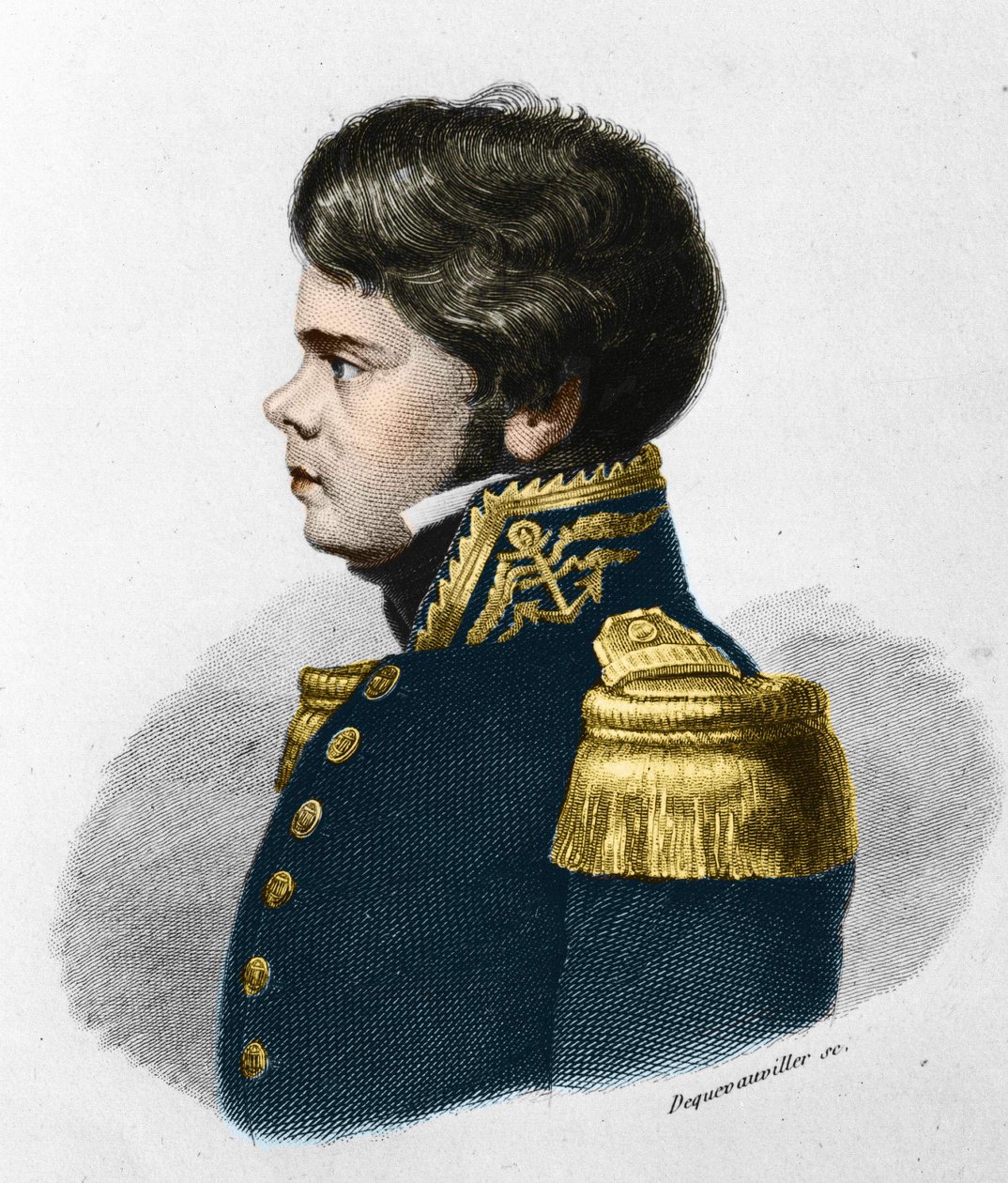 Jules Poret de Blosseville. Ranskalainen tutkimusmatkailija, merimies ja maantieteilijä. 1802-1833. tekijältä Unknown artist