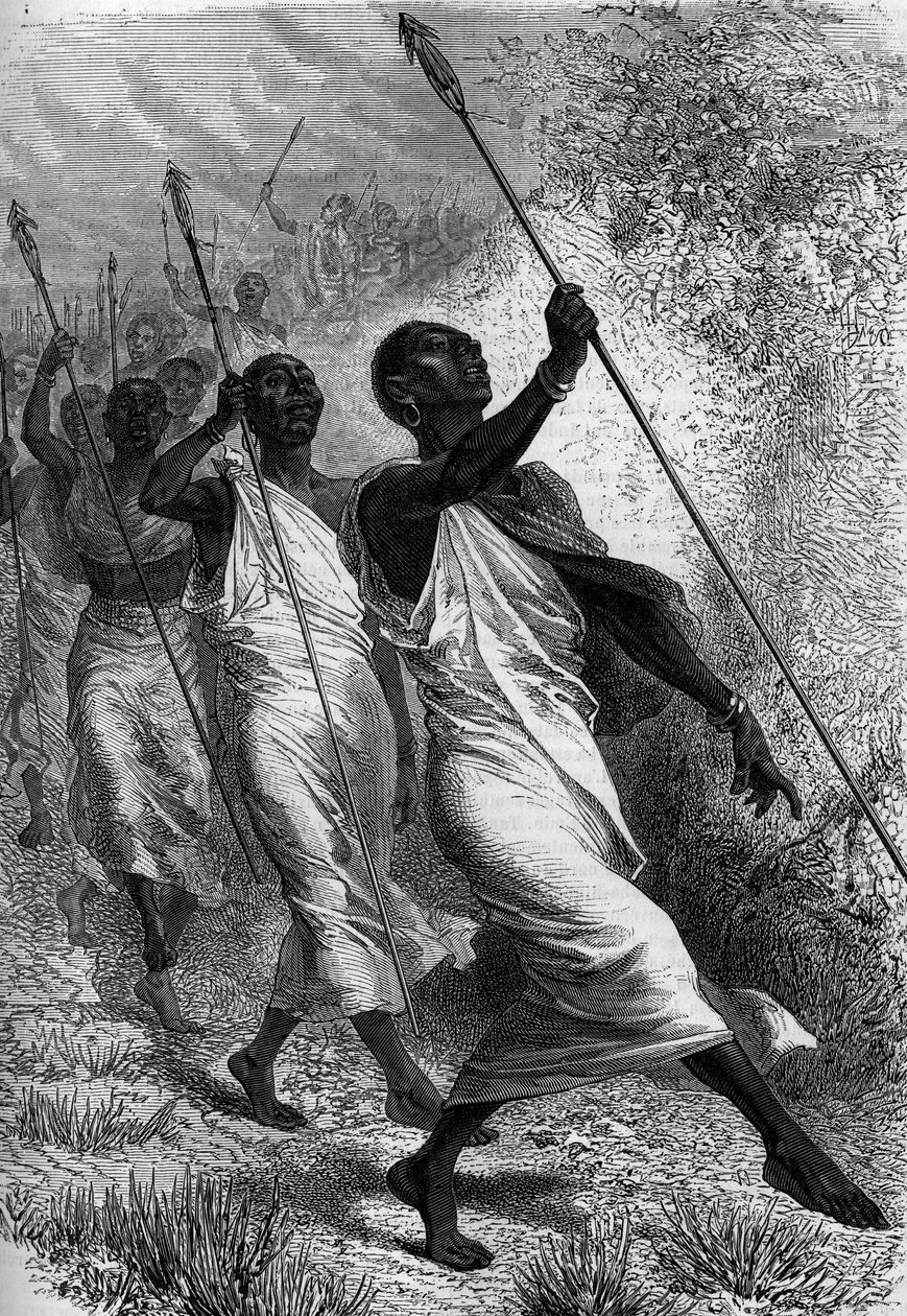 Kabba Righe (Pohjois-Righe), Ounyoron kuningas (Afrikassa) ja hänen jatko-osa. Kaiverrus "" Nuorten päiväkirjaan"" tekijältä Unknown artist