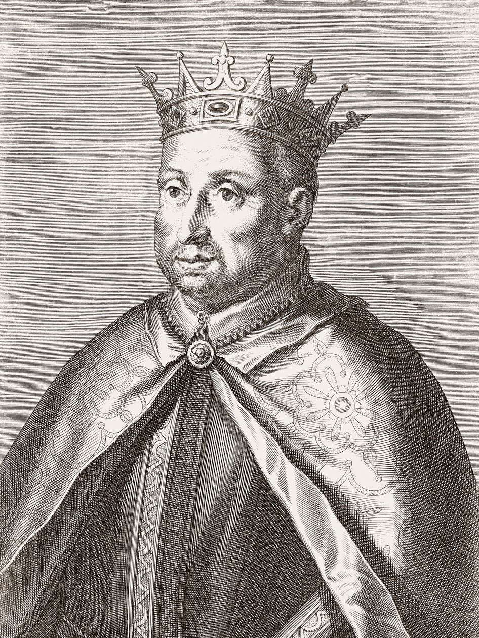 Portugalin kuningas Afonso II. Muotokuva. tekijältä Unknown artist