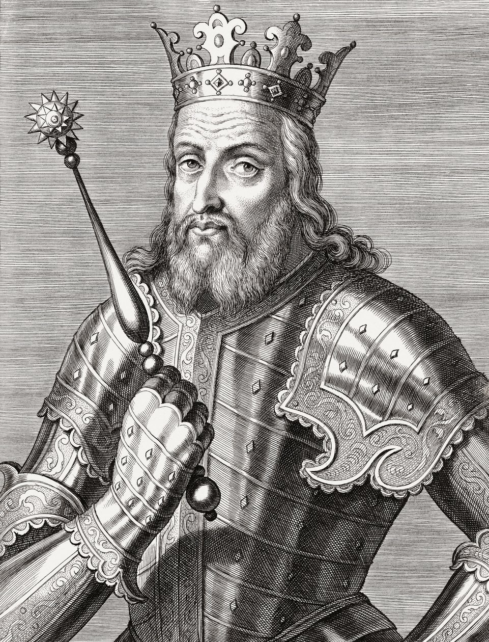 Portugalin kuningas Afonso IV. Muotokuva. tekijältä Unknown artist