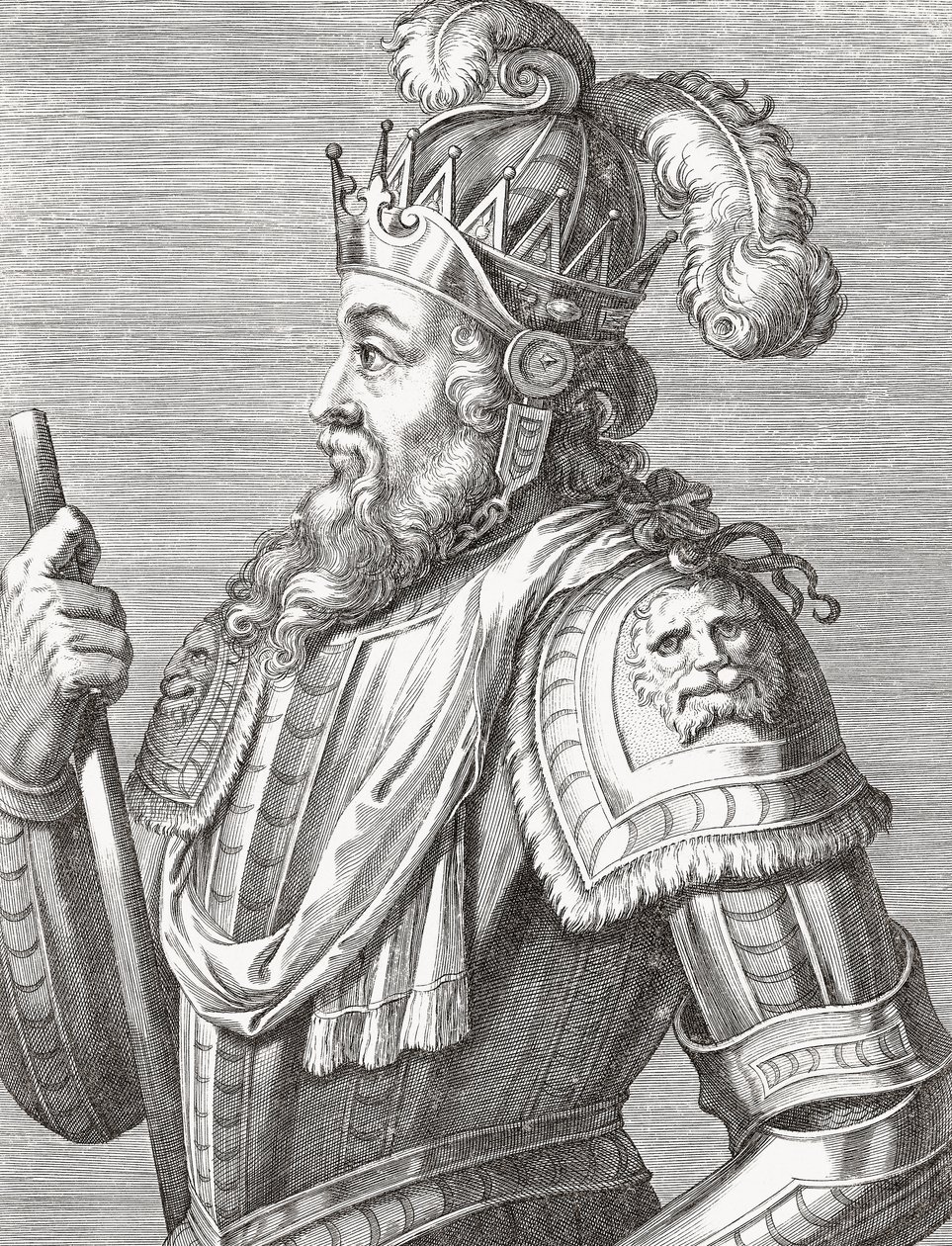 Portugalin kuningas Afonso V. Muotokuva. tekijältä Unknown artist