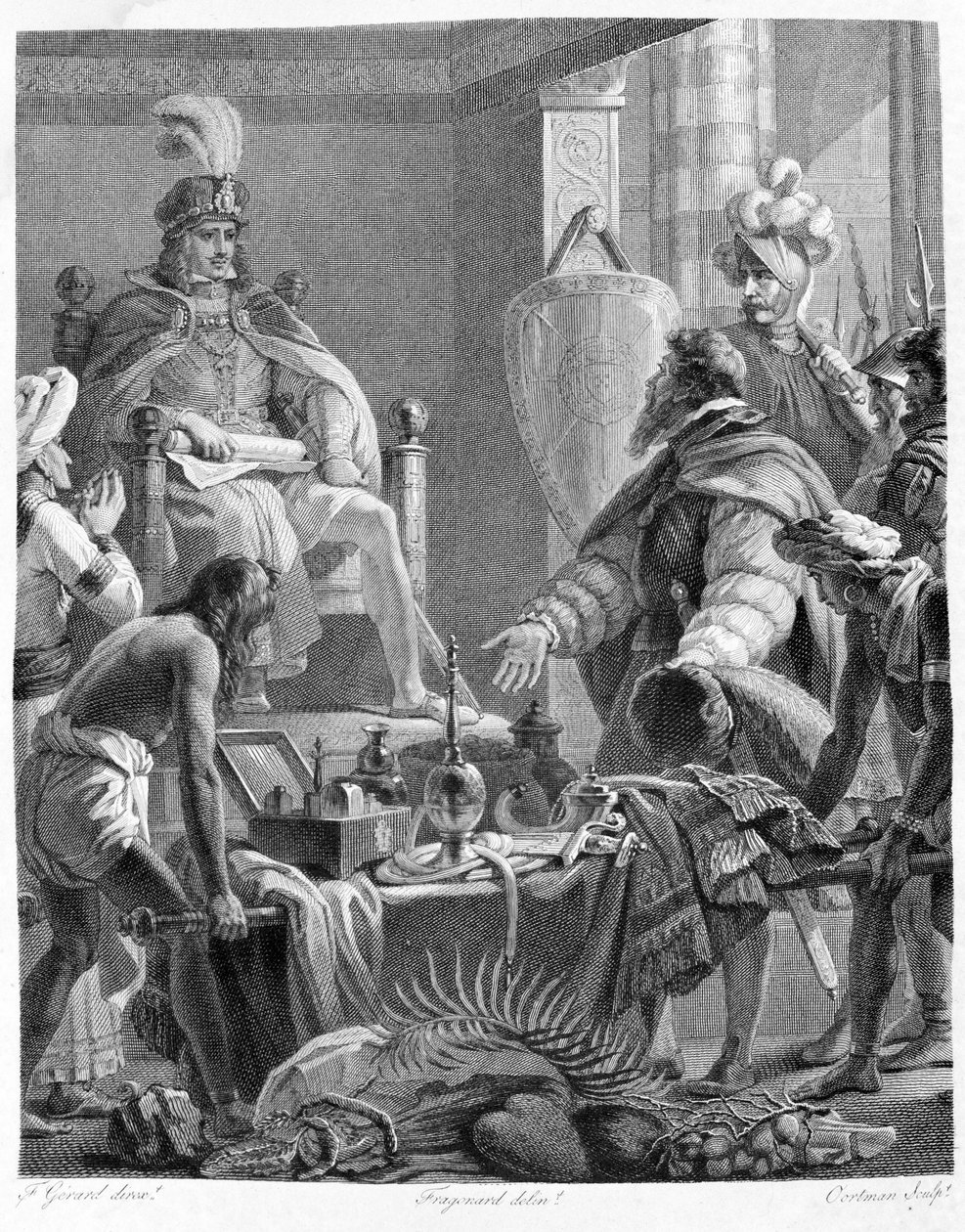 Kuningas Manuel I Suuri (1469 - 1521) sai Vasco de Gaman. tekijältä Unknown artist