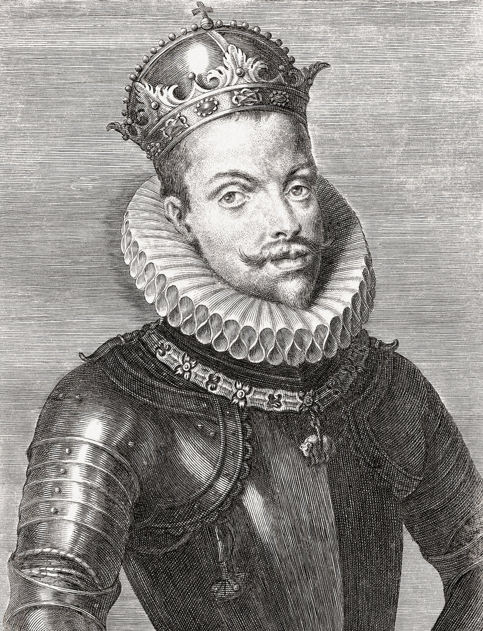 Espanjan kuningas Philip III ja Philip II, Portugalin kuningas. Muotokuva. tekijältä Unknown artist