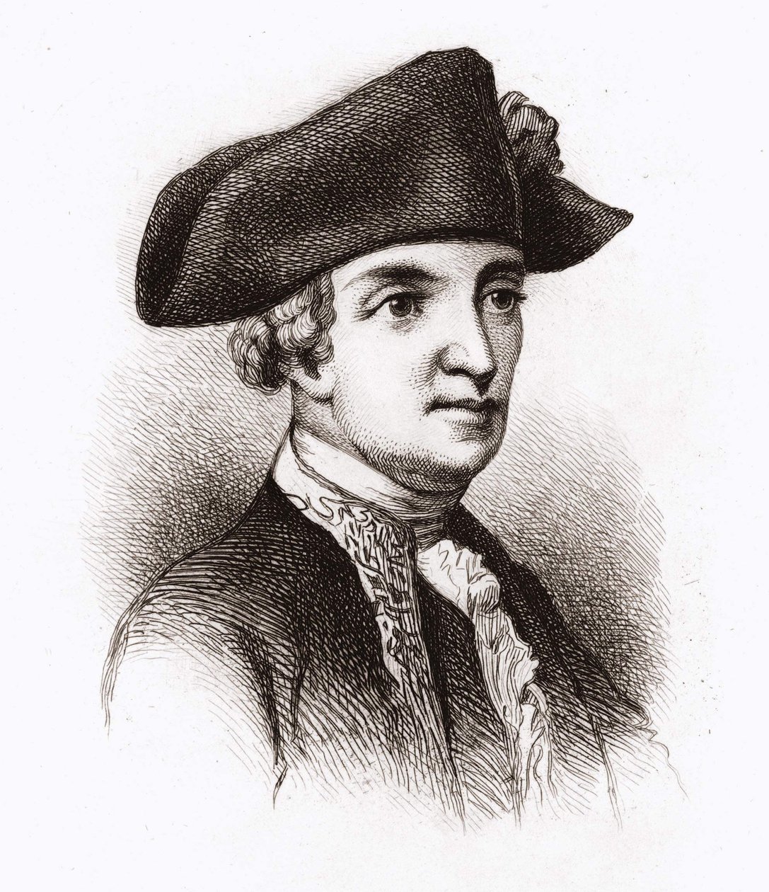 Chastelluxin ritari, François Jeanin muotokuva, Chastelluxin markiisi (1734 - 1788), ranskalainen kirjailija ja sotilas - grav. 1800-luvulla. tekijältä Unknown artist