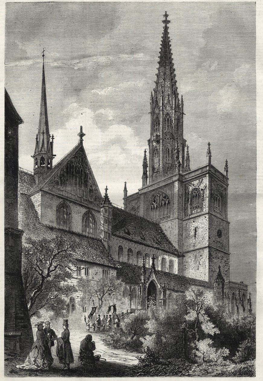 Konstanzer Muenster - De Konstanz Minster tai Konstanzin katedraali - Saksa - Cathedrale Notre-Dame (Notre Dame) de Constance - 1868 - tekijältä Unknown artist