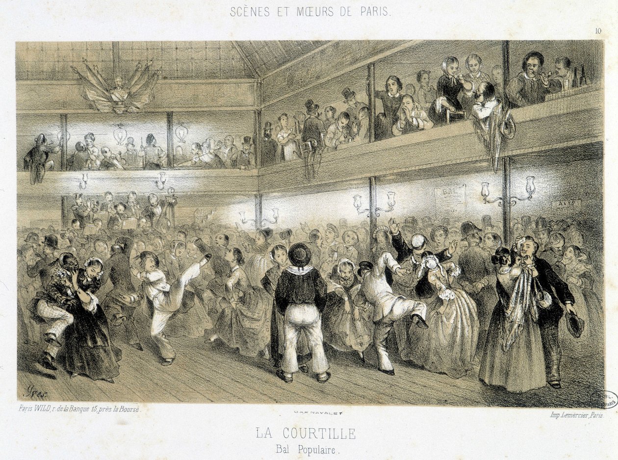 La Courtille: kansanjuhla - 1800-luku tekijältä Unknown artist