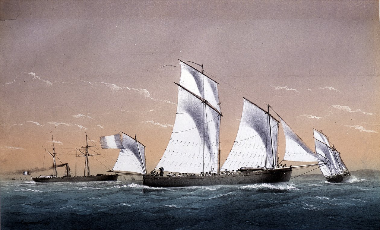 Universaali laivasto - elokuvassa "Marines circa 1850", A.D. tekijältä Unknown artist