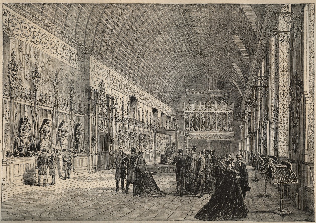 Pierrefondsin linnan asehuone - Viollet-Leducin (Viollet Leduc) kaiverruksen palauttaminen vuodelta 1880 tekijältä Unknown artist