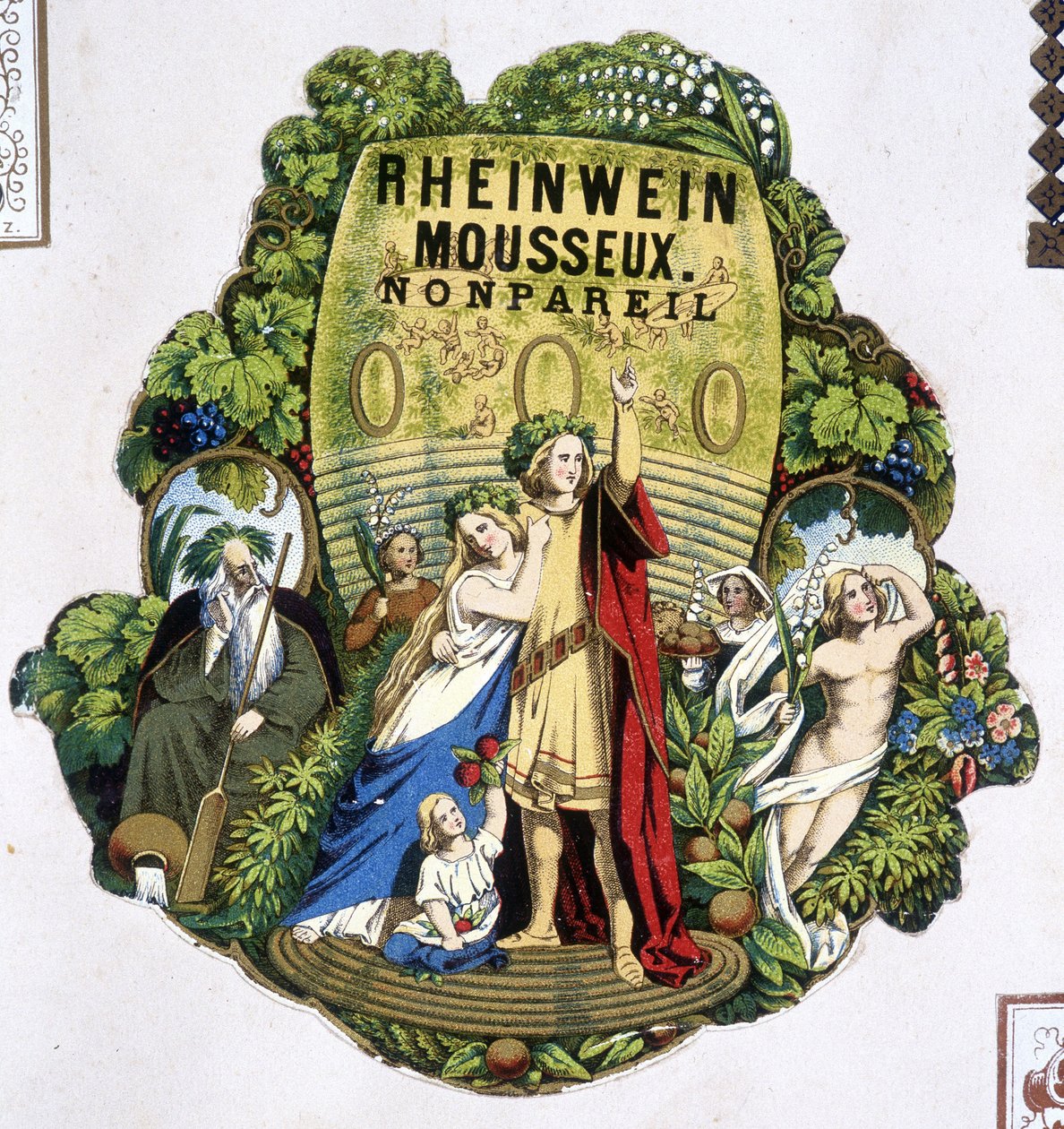 Rheinweinin kuohuviini - MonPareil ”, SD. 1800-luvulla. tekijältä Unknown artist