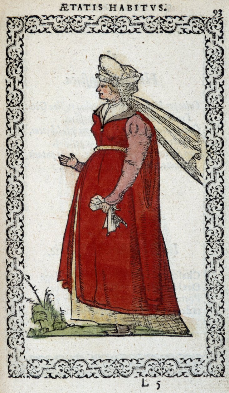 Unkarin rouva - Jean Sulperiuksen teoksessa "" Habits et effigies". tekijältä Unknown artist