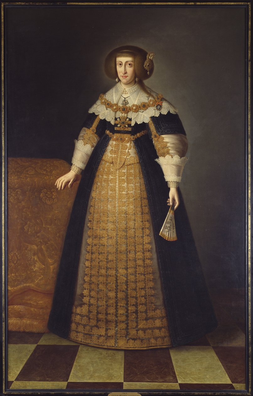 Itävallan arkkiherttuatar Cecile Renee - Itävallan arkkiherttuatar Cecilia Renatan muotokuva tekijältä Unknown artist