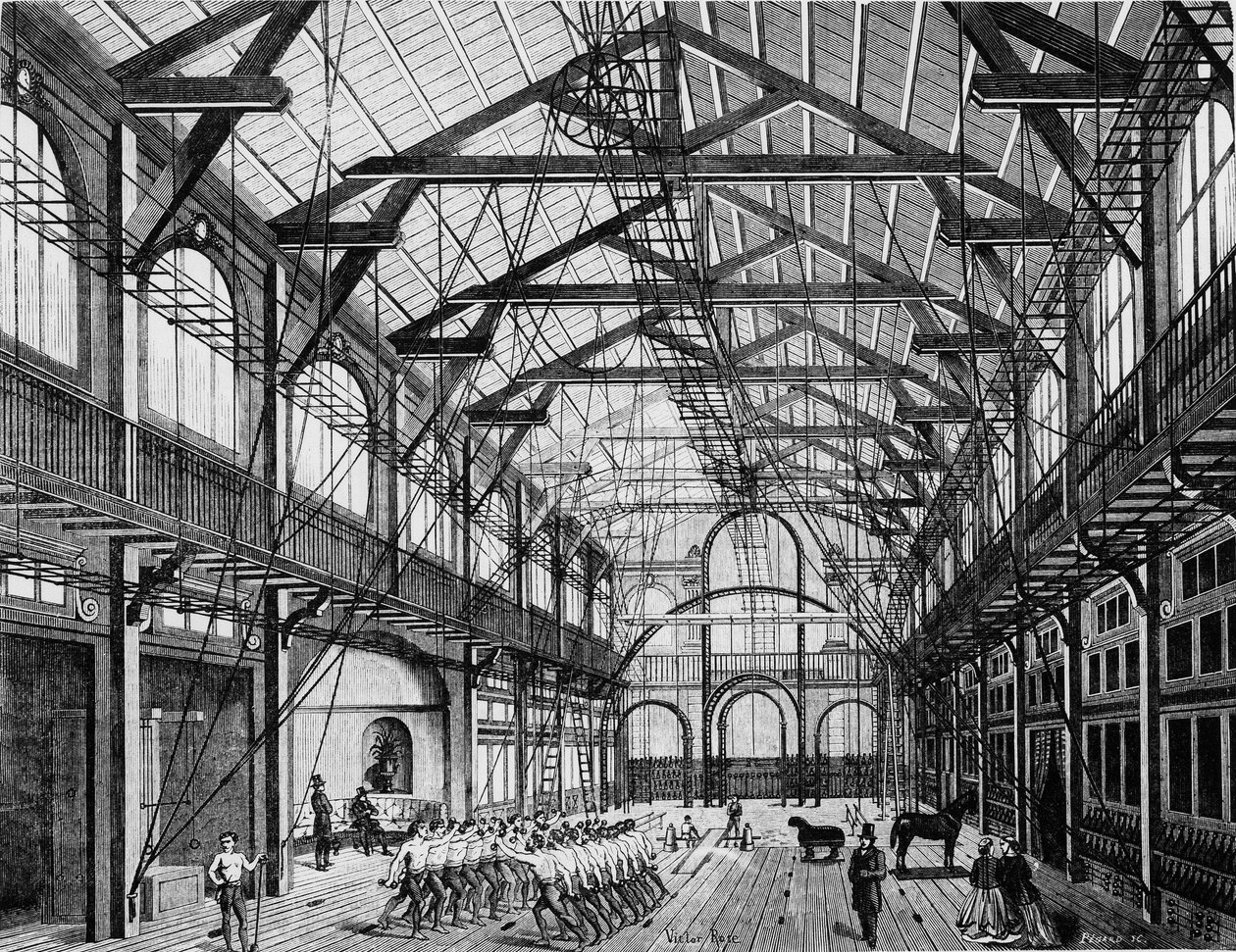 Grand Gymnasium Rue des Martyrs -kadulla - kaiverrus tekijältä Unknown artist