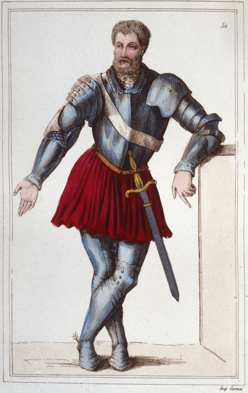 Ritari Bayardin (1475-1524) kaiverrus 1830 tekijältä Unknown artist