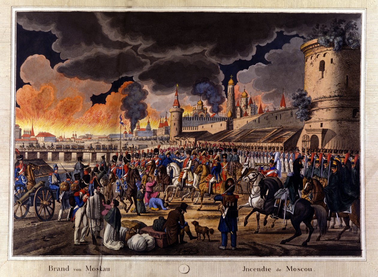 Moskovan suuri tulipalo syyskuussa 1812. tekijältä Unknown artist