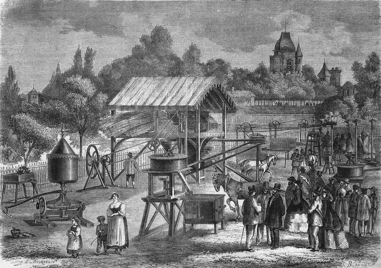 Joseph Pinet Jr., Abillyn (Indre et Loire) rakentaja, Les Machines agricole vuonna 1865. tekijältä Unknown artist