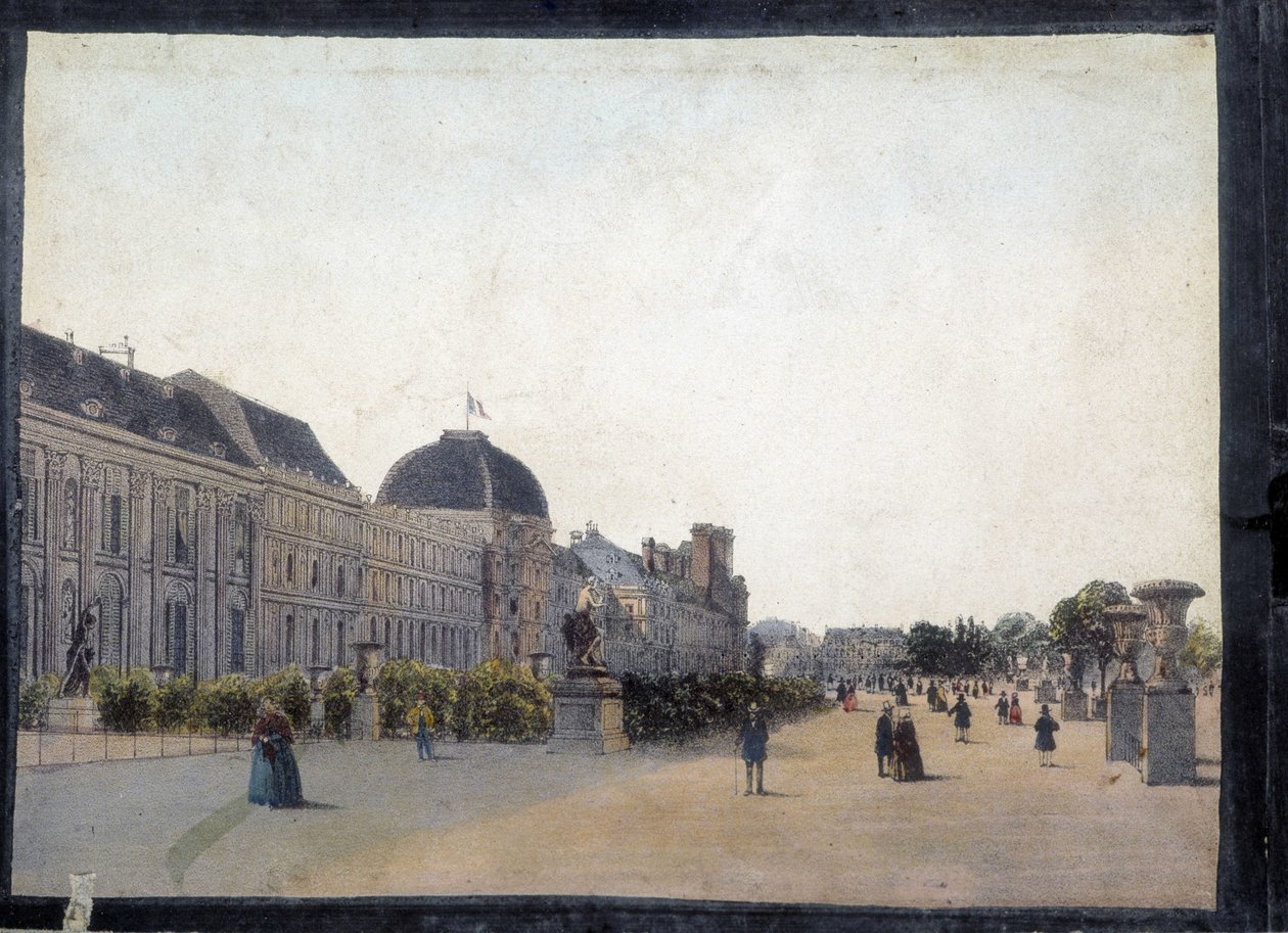 Les Tuileries - "" Näkymät Pariisista Panoptic Polyoramalle", noin 1850 tekijältä Unknown artist