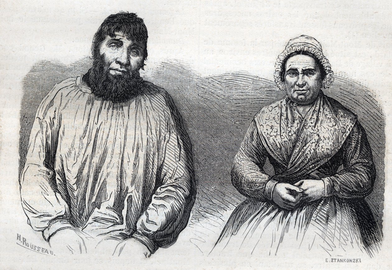 Les epoux Dumollard (Martin Dumollard (1810-1862) ja hänen vaimonsa rikoskumppani Marie Anne (Marie-Anne) Martinet (1814-1875) Kaiverrus 1800-luvulta tekijältä Unknown artist