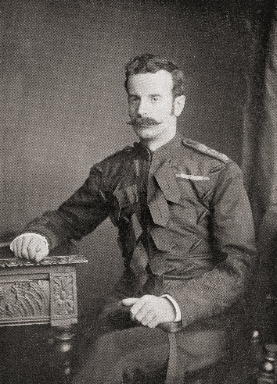 Kenraaliluutnantti Douglas Mackinnon Baillie Hamilton Cochrane, Dundonaldin 12. jaarli, Louis Creswicken kirjasta South Africa and the Transvaal War, pub. 1900 tekijältä Unknown