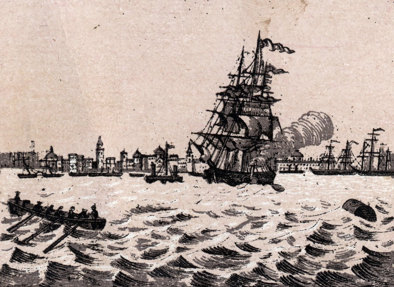 Liverpool, Englanti: näkymä satamaan (Harbour, Harbour). kirjassa "" Maailma havainnollistaa 168 näkymää"" Päiväämätön (1800-luvun loppu) tekijältä Unknown artist