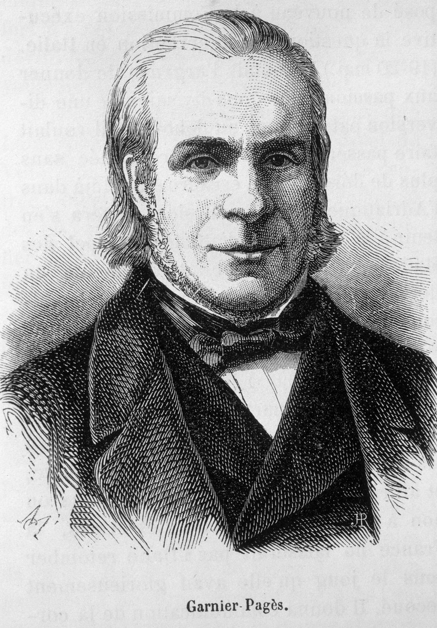 Louis Antoine Garnier Pagès (Garnier-Pages) (1803-1878), ranskalainen poliitikko. -kaiverrus tekijältä Unknown artist