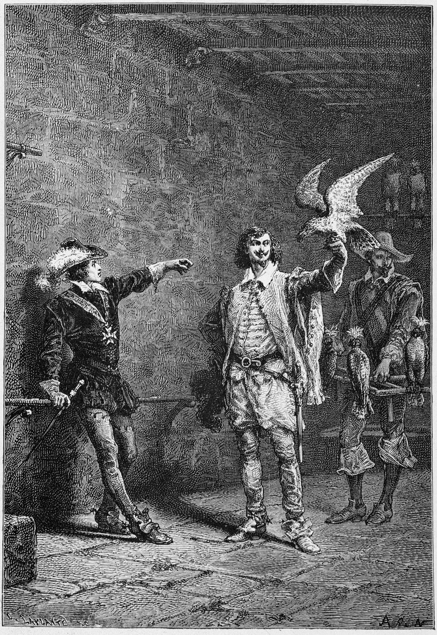 Ludvig XIII 16-vuotiaana ja hänen suosikkinsa Albert de Luynes - M. Guizotin "Histoire de France" -elokuvassa kaukaisimmista ajoista vuoteen 1789 tekijältä Unknown artist