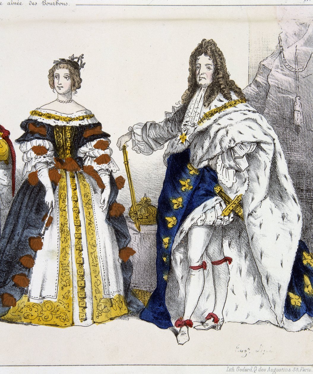 Ludvig XIV ja Marie Therese Itävalta - elokuvassa "" Ranskan kuninkaat ja kuningattaret"" tekijältä Unknown artist