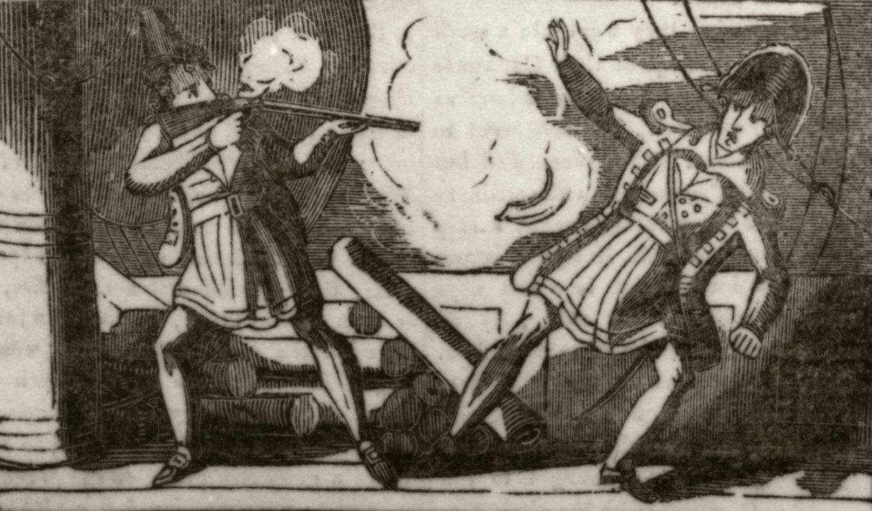 "Low ampuu kapteeniaan", n. 1836 tekijältä Unknown artist