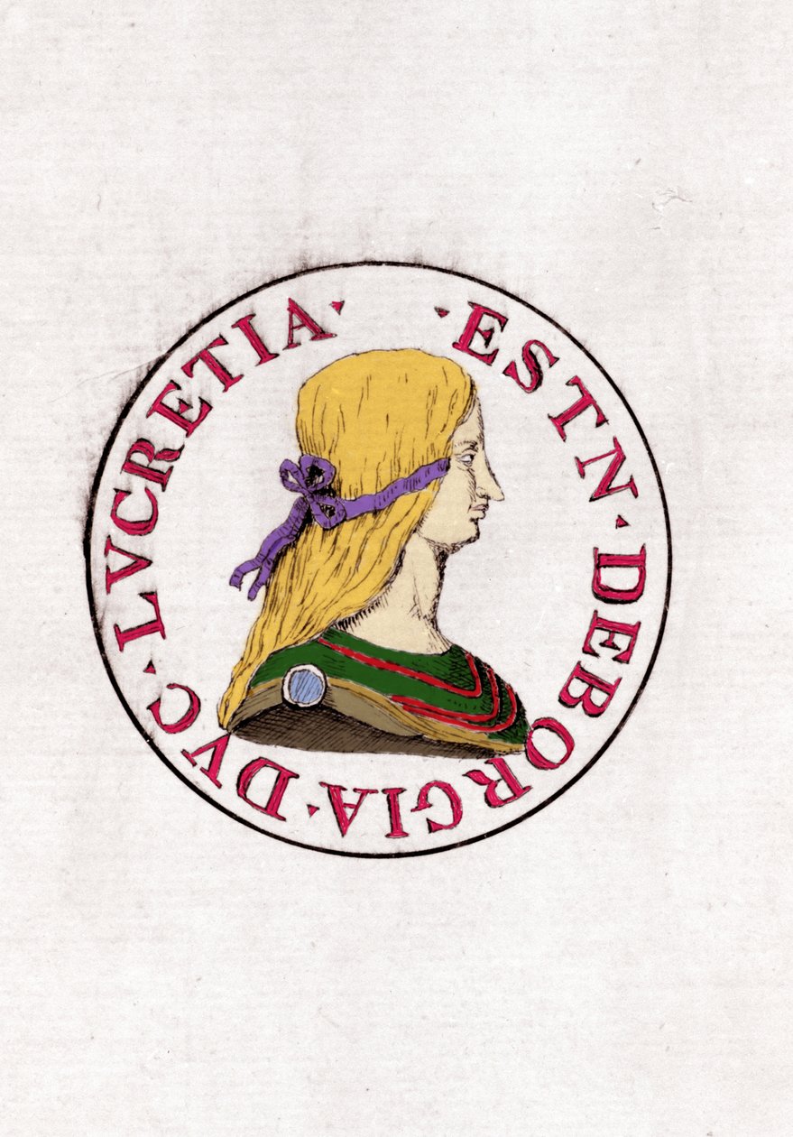 Lucretia Borgia (1480-1519). tekijältä Unknown artist