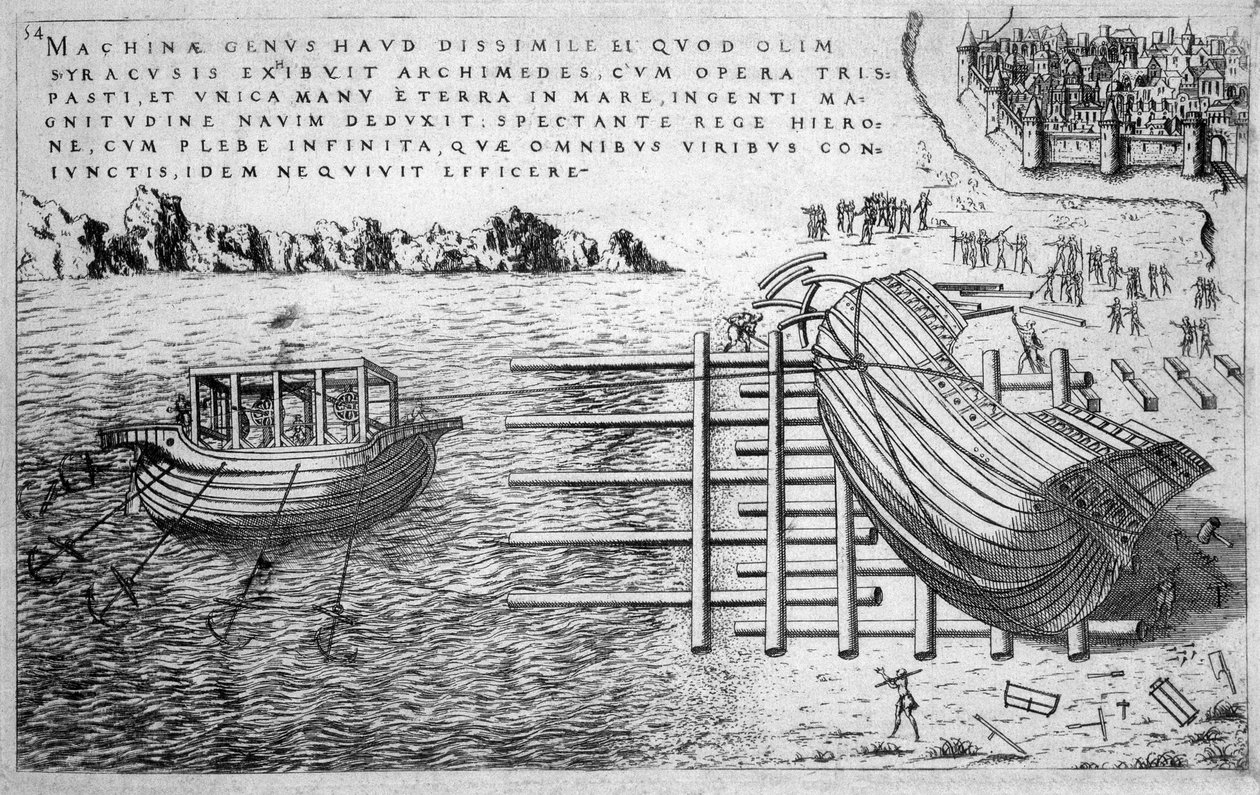 Laivojen vesillelaskukone 1500-luvulla - toim. 1578 tekijältä Unknown artist