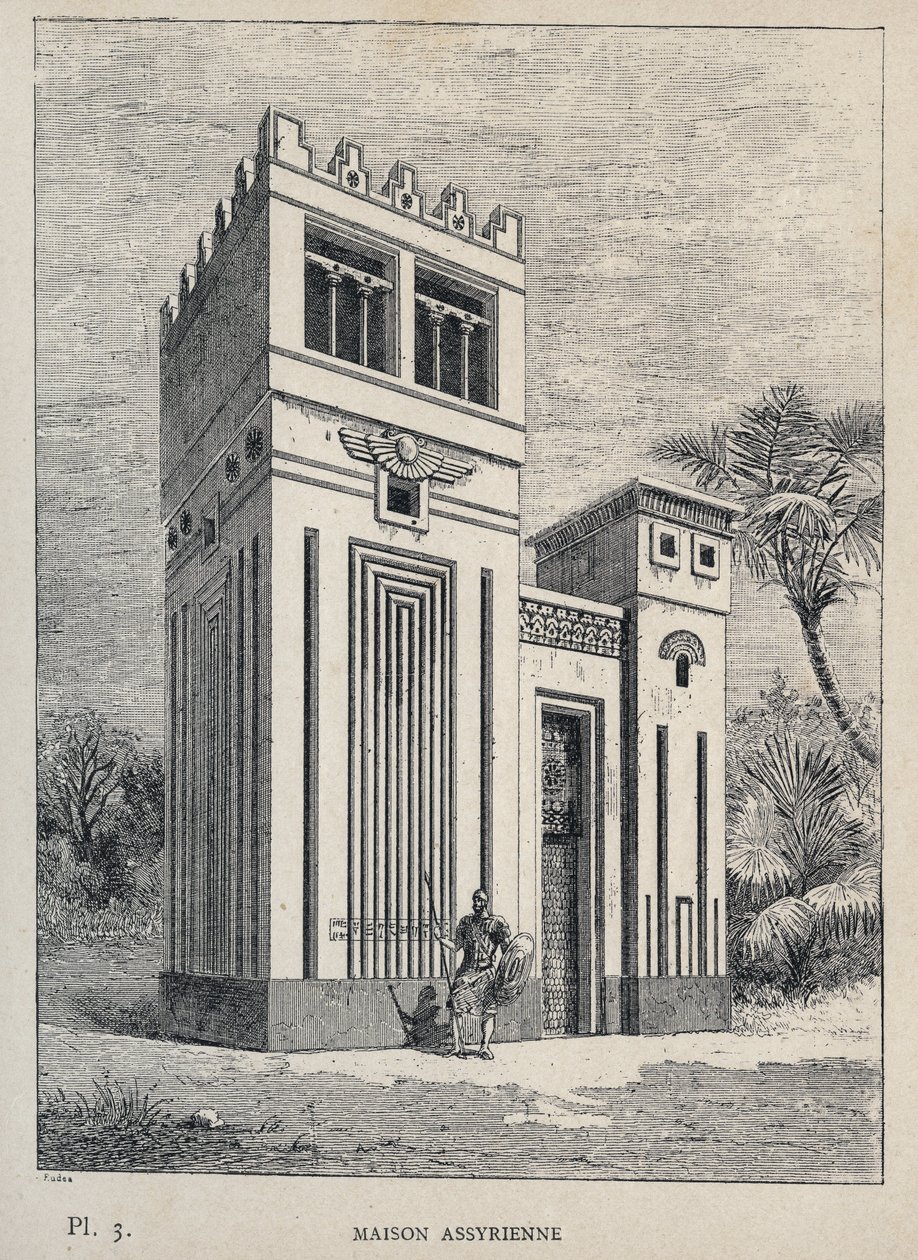 Assyrian House - (Assyrian House, Universal Exhibition, Pariisi tekijältä Unknown artist
