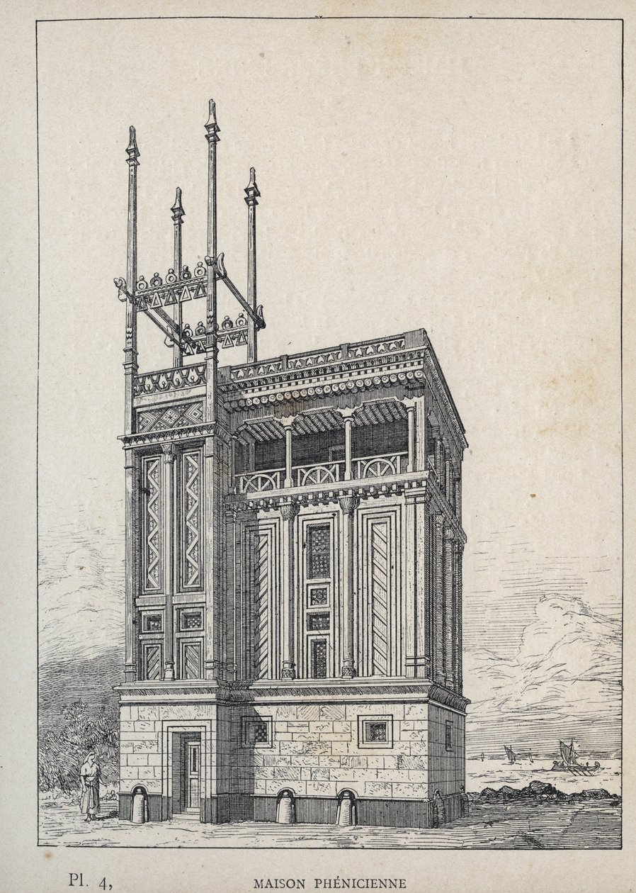 Maison Phenicienne - (Phoenician House, yleisnäyttely, Pariisi tekijältä Unknown artist