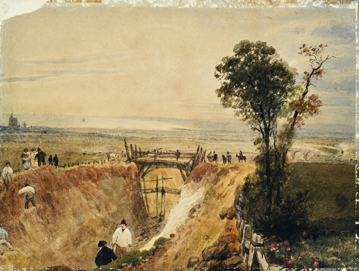 Shoreham Railroadin teko, n. 1840 (akvarelli paperille) tekijältä Unknown artist