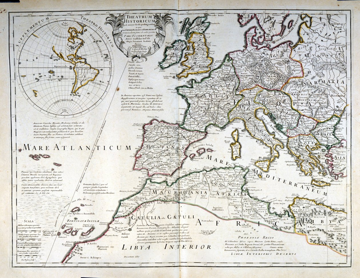 Euroopan kartta. 1700-luvun alku. tekijältä Unknown artist