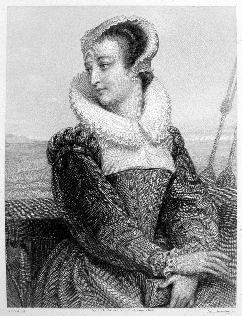 Marie Stuart - kaiverrus tekijältä Unknown artist