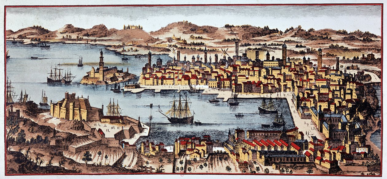 Marseille vuonna 1680 - B.N. tekijältä Unknown artist