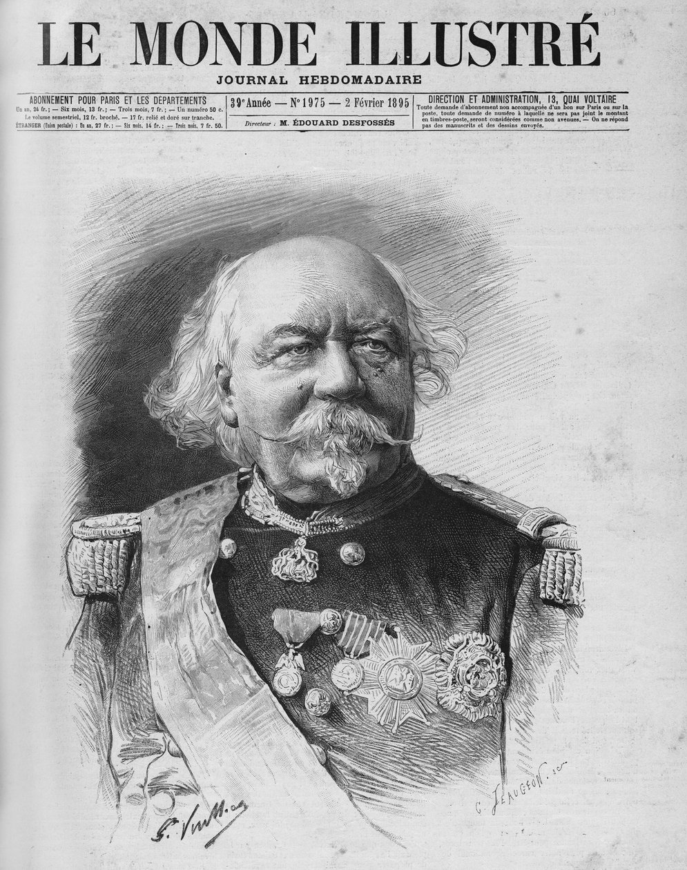 Marsalkka Canrobert (1809-1895). Ilmoitti kuolemastaan 24. tammikuuta tekijältä Unknown artist