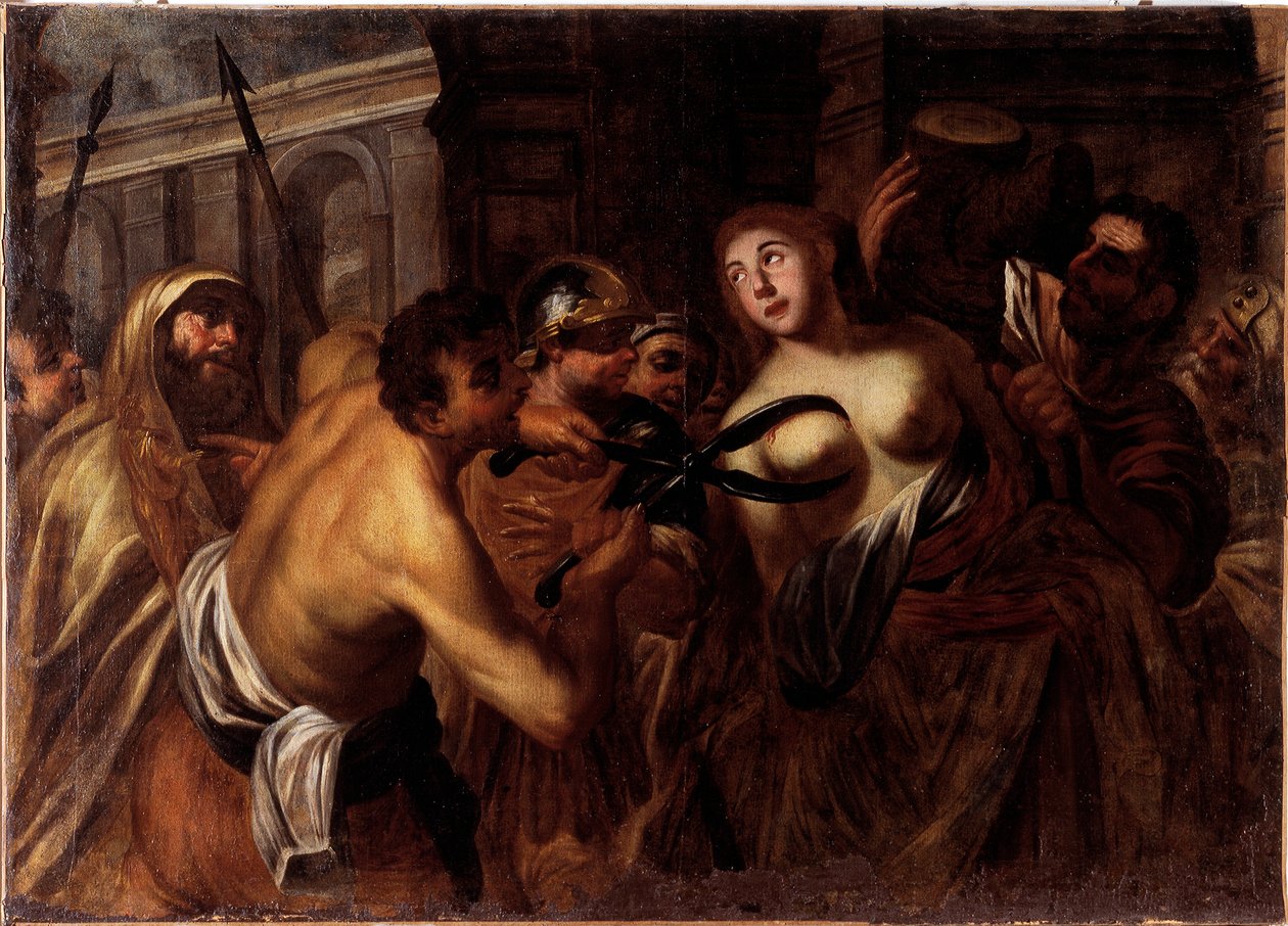 Sisilian pyhän Agathan marttyyrikuolema (öljy kankaalle tekijältä Unknown artist