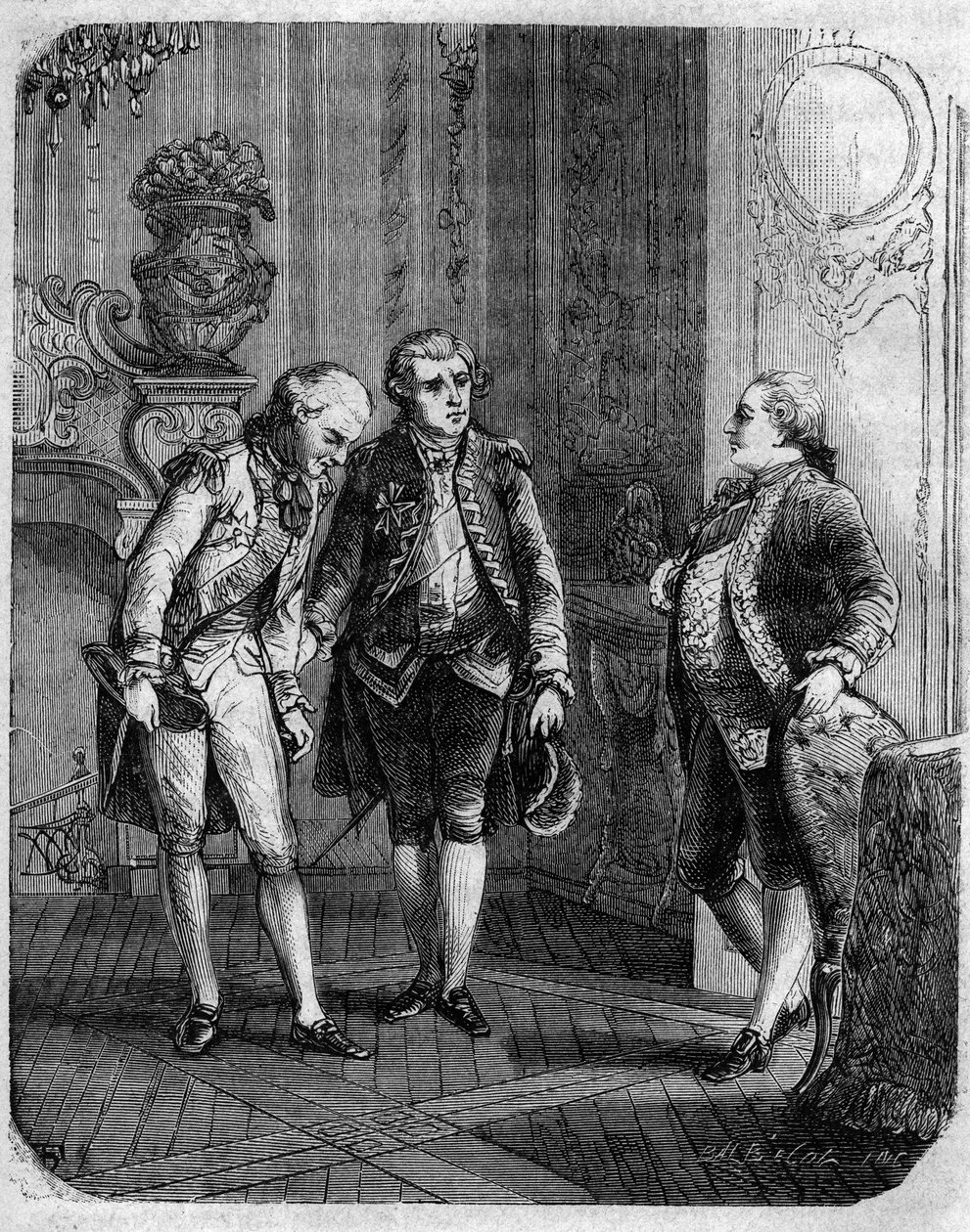 Korsikan sotilaskuvernööriksi vuonna 1772 nimitetyn Marbeufin kreivin ja Pascal (Pasquale) Paolin tapaaminen. "" Pasquale Paolissa tai Pontenuovo-reitillä F.D. Guerrazzi. 1872. tekijältä Unknown artist