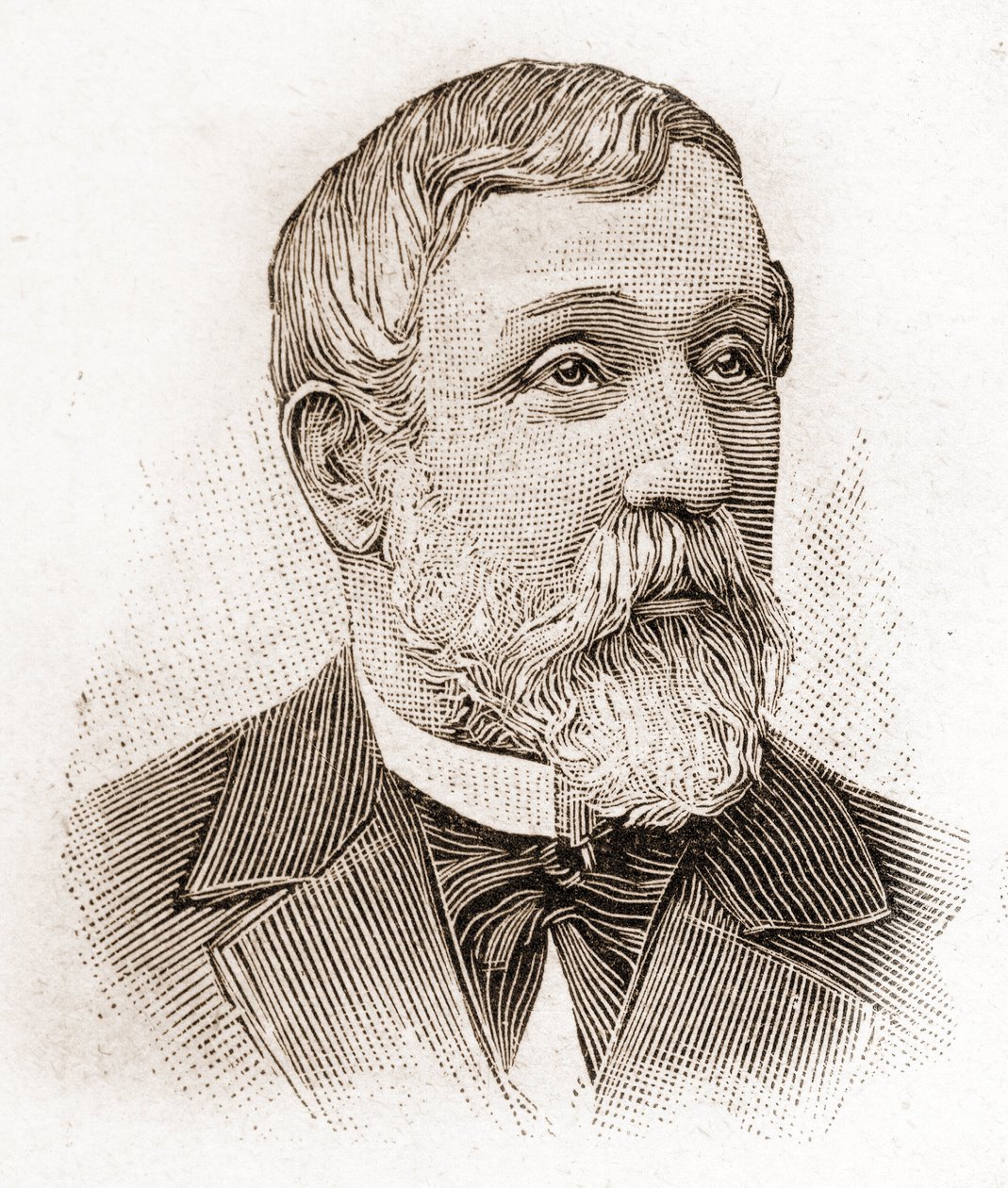 Academie Francaisen jäseniä vuonna 1895: muotokuva Alfred Mezieresistä (1826-1915), kirjallisuuden historioitsija, ranskalainen poliitikko ja esseisti. tekijältä Unknown artist