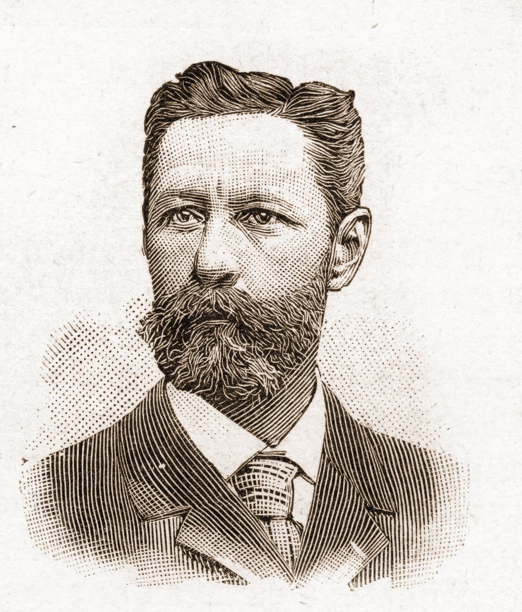 Academy Francaisen jäsenet vuonna 1895: muotokuva Eugene-Melchior (Eugene Melchior) de Vogue (1848-1910), ranskalainen kirjailija. tekijältä Unknown artist