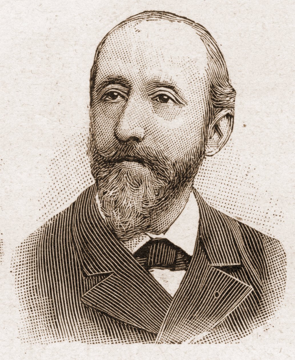 Academy Francaisen jäsenet vuonna 1895: muotokuva Jules Claretiesta (1840-1913), ranskalaisesta kirjailijasta, näytelmäkirjailijasta ja kriitikosta. tekijältä Unknown artist